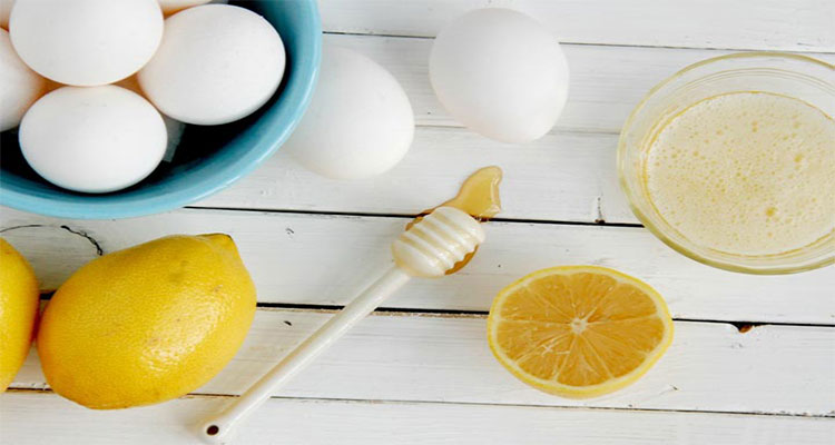 ماسک لیمو و تخم مرغ