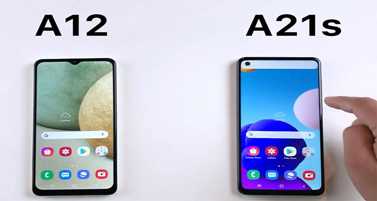مقایسه سرعت گوشی a12 با a21s
