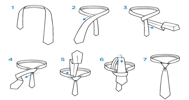 آموزش بستن کراوات دو گره