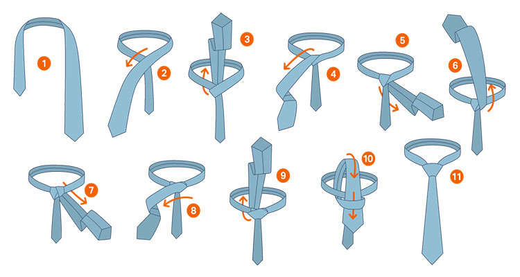 طریقه ی بستن کراوات ساده